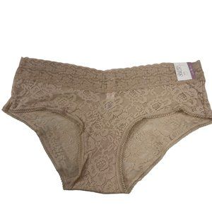 Gilligan And O'Malley Women's Size XL 16 Panty Hipster Lace Beige New With Tags